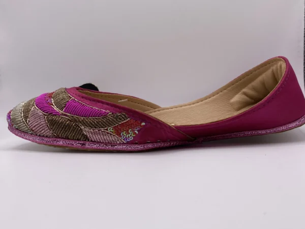 Shocking Pink Embroider Khussa - 8830 - Image 4