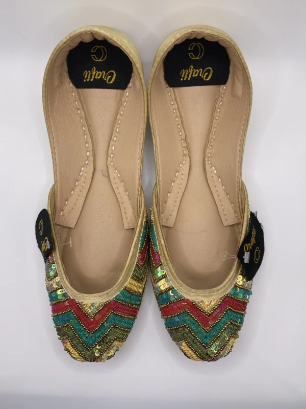 Multi Shade Embroider Khussa - 8874 - Image 2