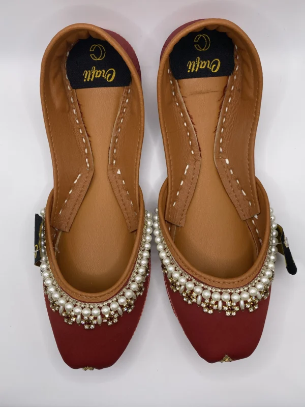 Light Maroon Embroider Khussa - 8845 - Image 2