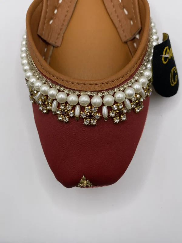 Light Maroon Embroider Khussa - 8845 - Image 3