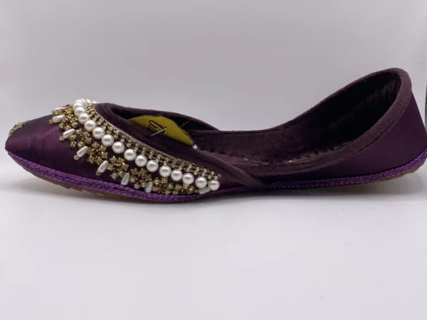 Dark Purple Embroider Khussa - 8853 - Image 4