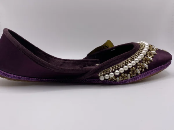 Dark Purple Embroider Khussa - 8853 - Image 5