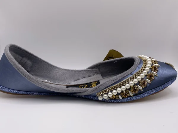 Bold Gray Embroider Khussa - 8859 - Image 5