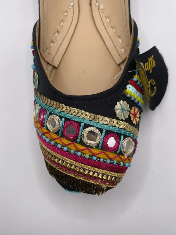 Multi Color Black Embroider Khussa - 8866 - Image 3