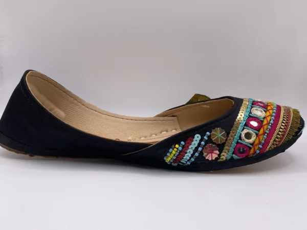 Multi Color Black Embroider Khussa - 8866 - Image 5