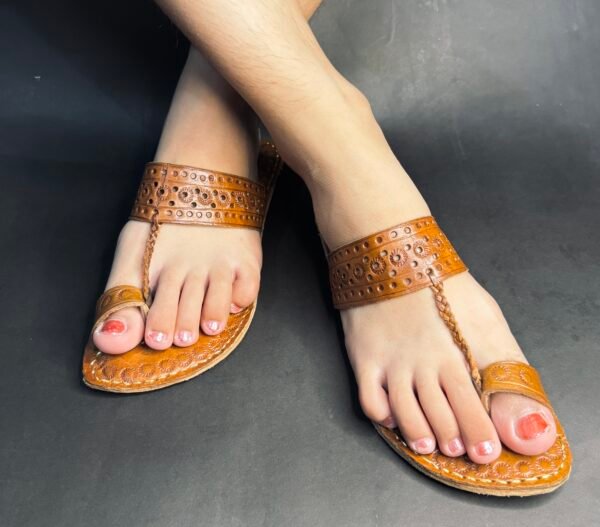Brown Chappal Kolhapuri - Image 2