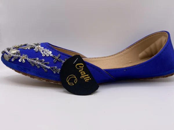 Bold Blue Embroider Khussa - 8874 - Image 4