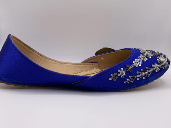 Bold Blue Embroider Khussa - 8874 - Image 5