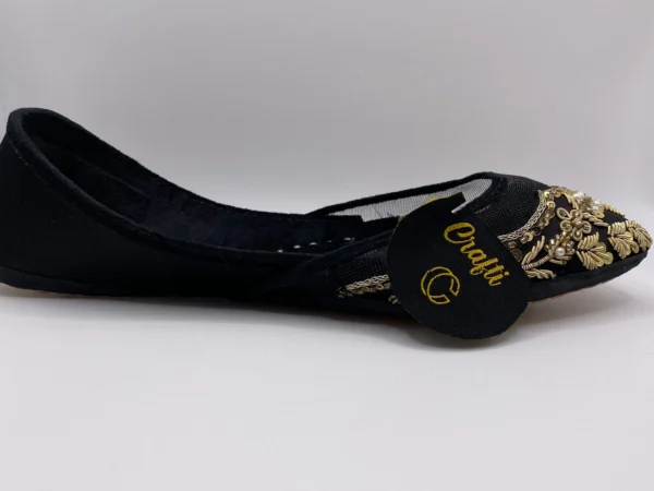 Black Embroider Khussa - 9334 - Image 4