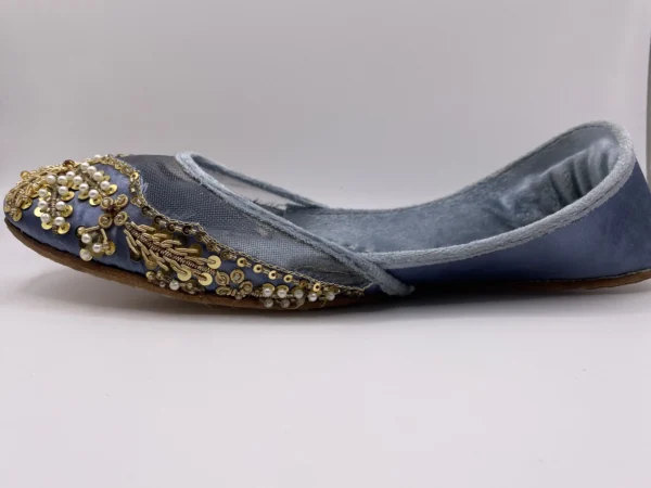 Light Gray Embroider Khussa - 9355 - Image 4