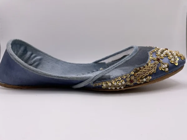 Light Gray Embroider Khussa - 9355 - Image 5