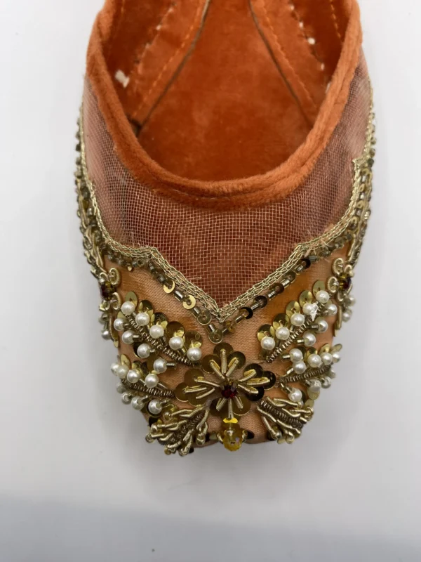 Peach Embroider Khussa - 9396 - Image 3