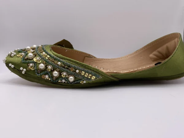 Green Embroider Khussa - 9370 - Image 4