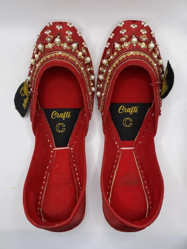 Red Embroider Khussa - 9375 - Image 2