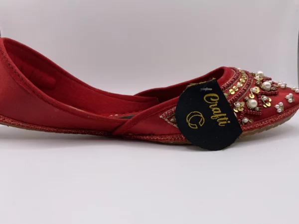 Red Embroider Khussa - 9375 - Image 5