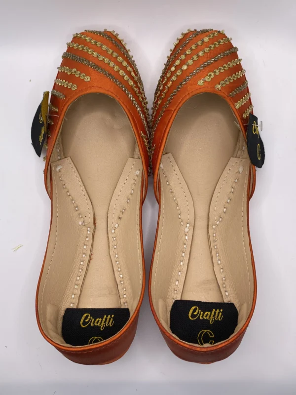 Orange Embroider Khussa - 9385 - Image 2