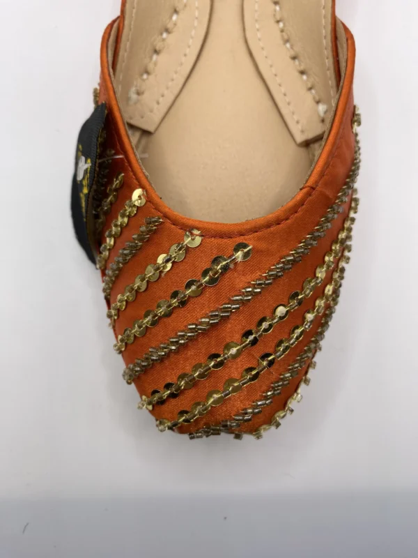 Orange Embroider Khussa - 9385 - Image 3