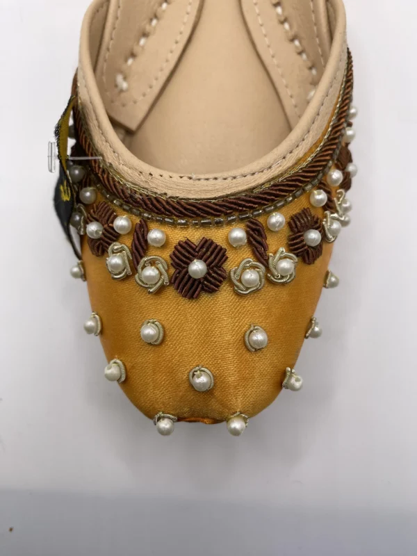 Mustard Yellow Embroider Khussa - 9396 - Image 3