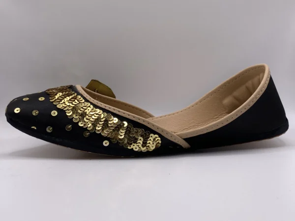 Black Skin Embroider Khussa - 9426 - Image 4