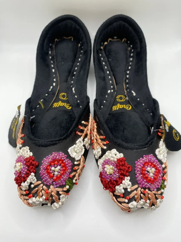 Black Embroider Khussa - 9795 - Image 2