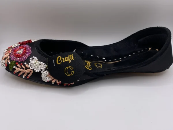 Black Embroider Khussa - 9795 - Image 4