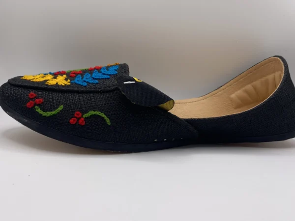 Multi Color Black Embraided  Khussa - 9883 - Image 4