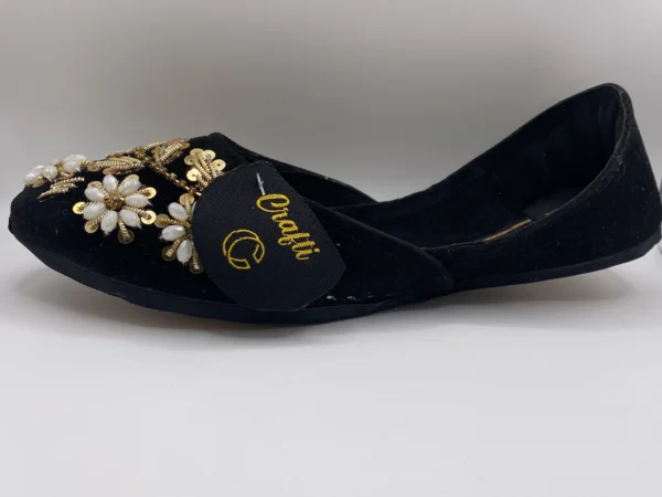 Black Embroided  Khussa - 9909 - Image 5