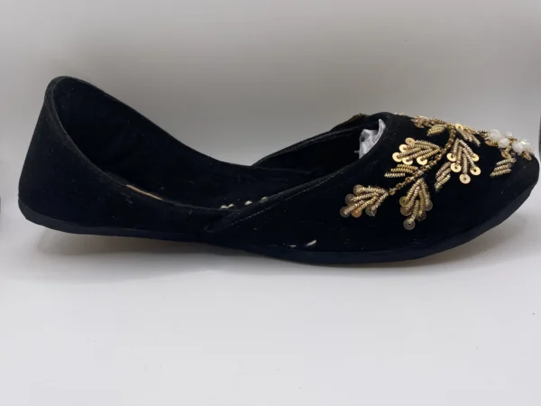 Black Embroided  Khussa - 9909 - Image 4