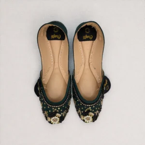 Hari Bari Bold Blue Embroider Khussa - 8815
