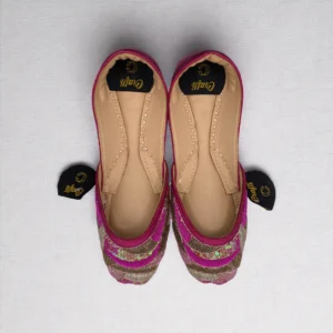 Shocking Pink Embroider Khussa - 8830