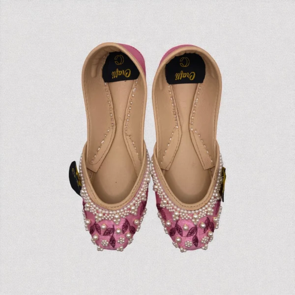 Pink Embroider Khussa - 8862