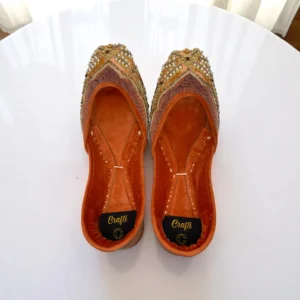 Peach Embroider Khussa - 9396