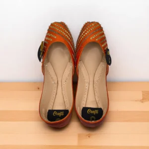 Orange Embroider Khussa - 9385