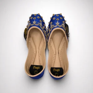 Blue Embroider Khussa - 9401