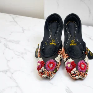 Black Embroider Khussa - 9795