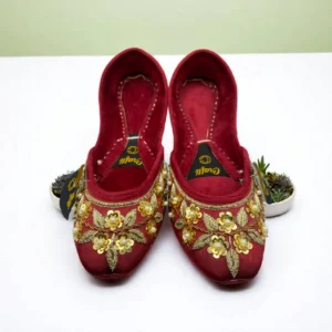 Maroon Embroider Khussa - 9800