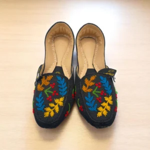 Multi Color Black Embraided  Khussa - 9883
